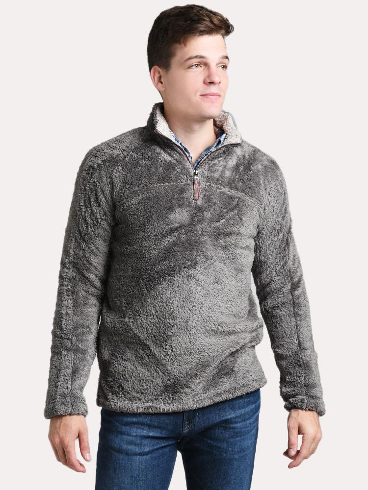 True Grit Double Plush 1/4 Zip Pullover - Saint Bernard