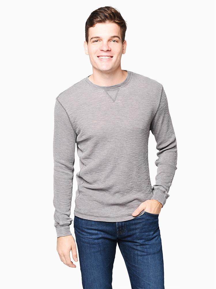 True Grit Bowery Waffle Thermal Long Sleeve Crew - Saint Bernard