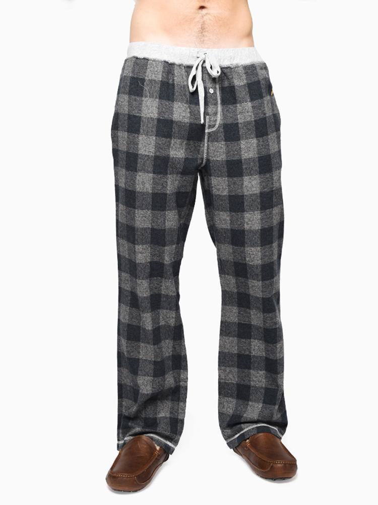 True Grit Melange Buffalo Check Flannel Pant - Saint Bernard