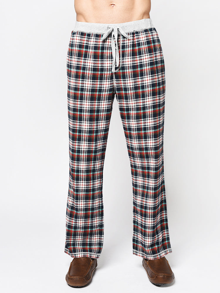 True Grit Melange Crossroads Check Flannel Pant - Saint Bernard