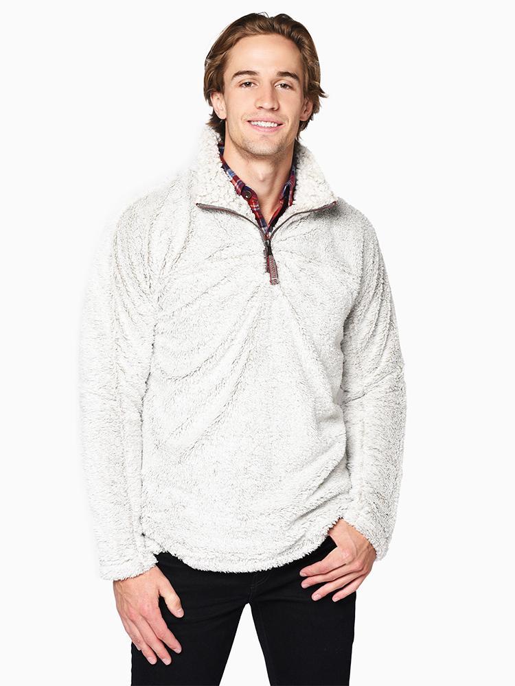 True Grit Vintage Tipped Shag Sherpa ¼ Zip Pullover - Saint Bernard