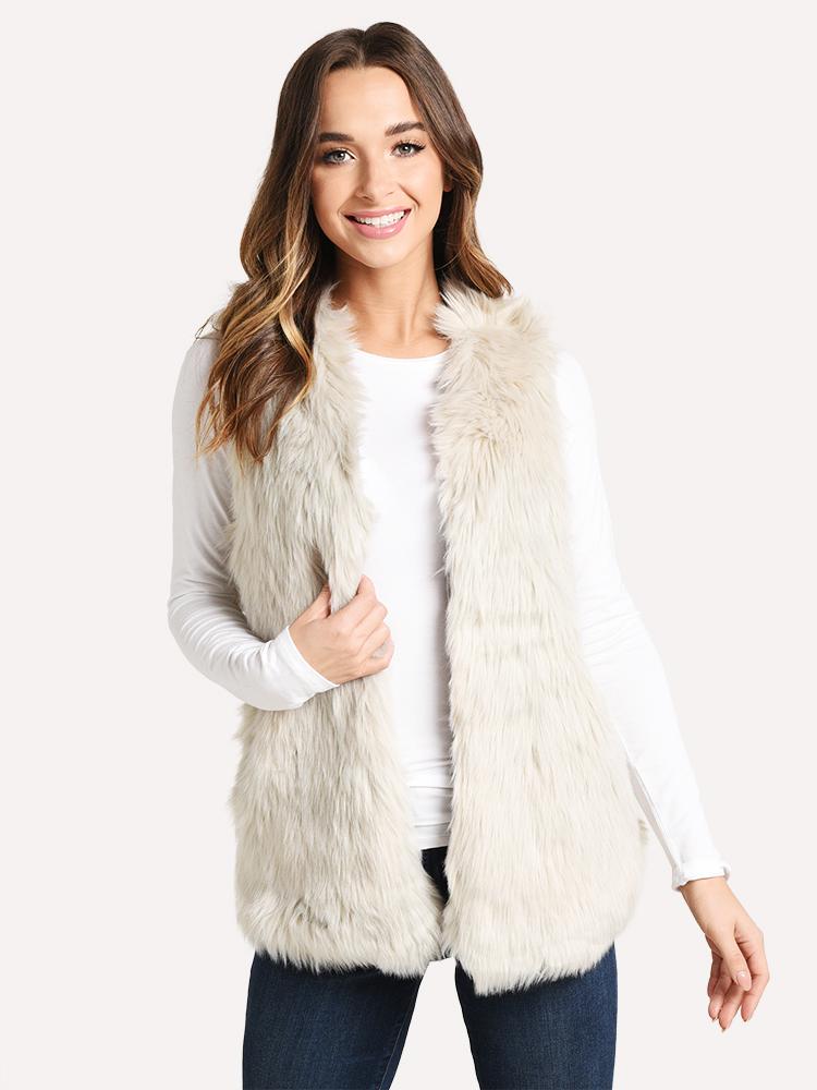Dylan Melange Fur Vest - Saint Bernard