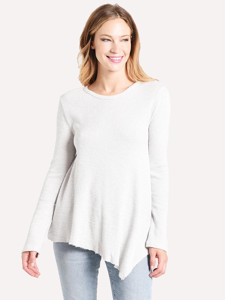 Dylan Softest Slub Waffle Hanky Hem Tee - Saint Bernard