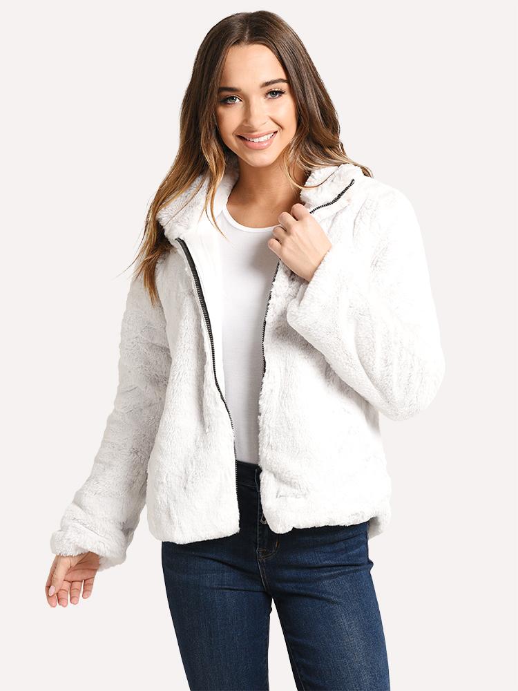 Dylan Women’s Shearling Faux Fur Love Jacket - Saint Bernard