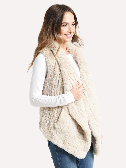 Dylan Pia Knit Fur Plush Vest