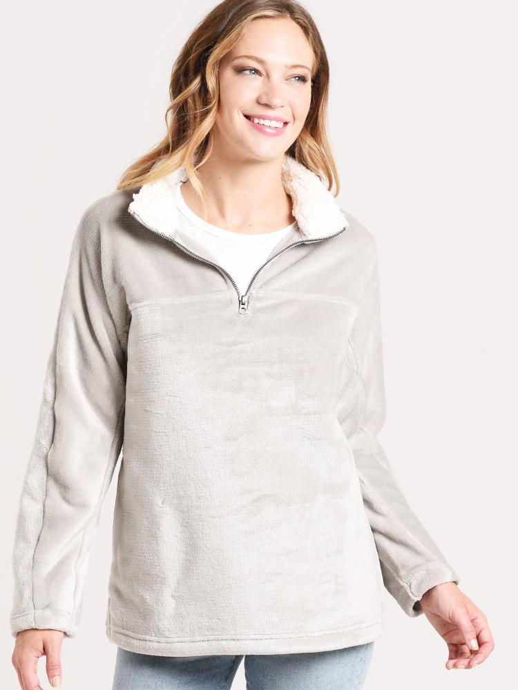 Dylan Dream Sherpa Zip Pullover - Saint Bernard