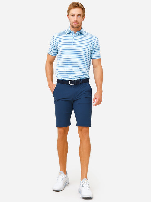 Southern Tide Men's Ryder Heather Mastic Stripe Performance Polo