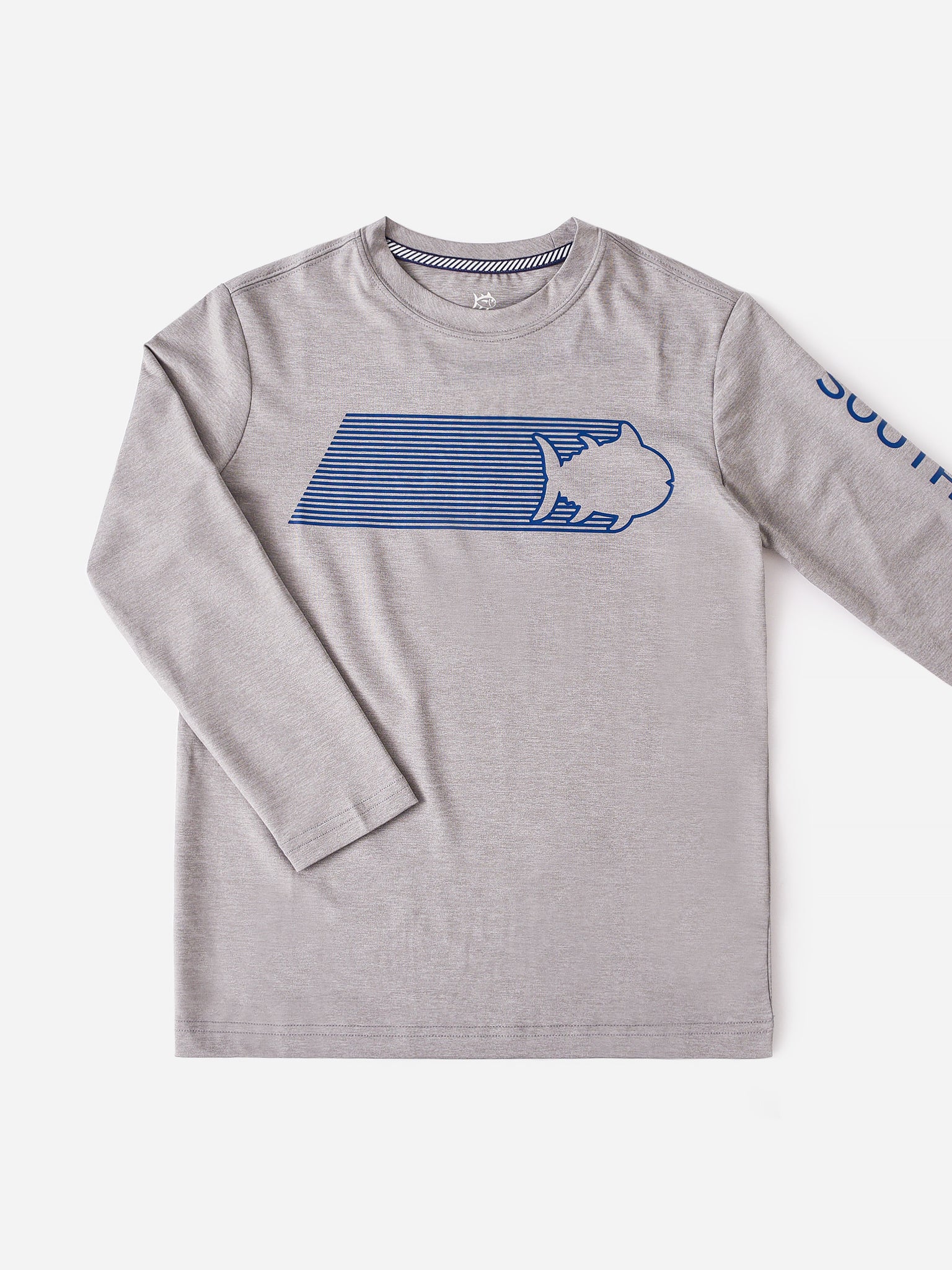 Southern Tide Boys' Lined Skipjack Long Sleeve Performance T-Shirt - Saint Bernard