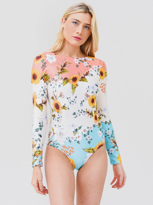 Agua Bendita Women's Clara Long Sleeve One-Piece Swimsuit