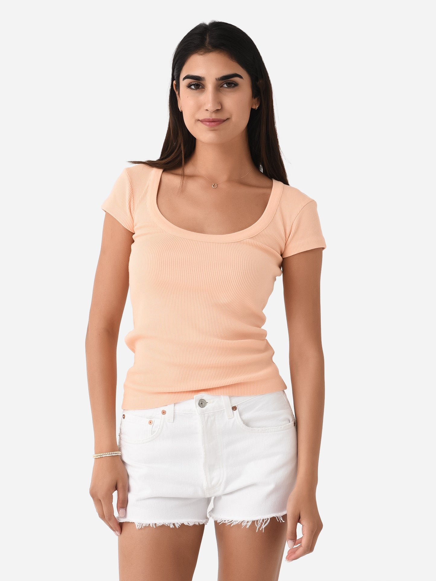 Citizens Of Humanity Women's Lima Scoop Neck Tee - Saint Bernard