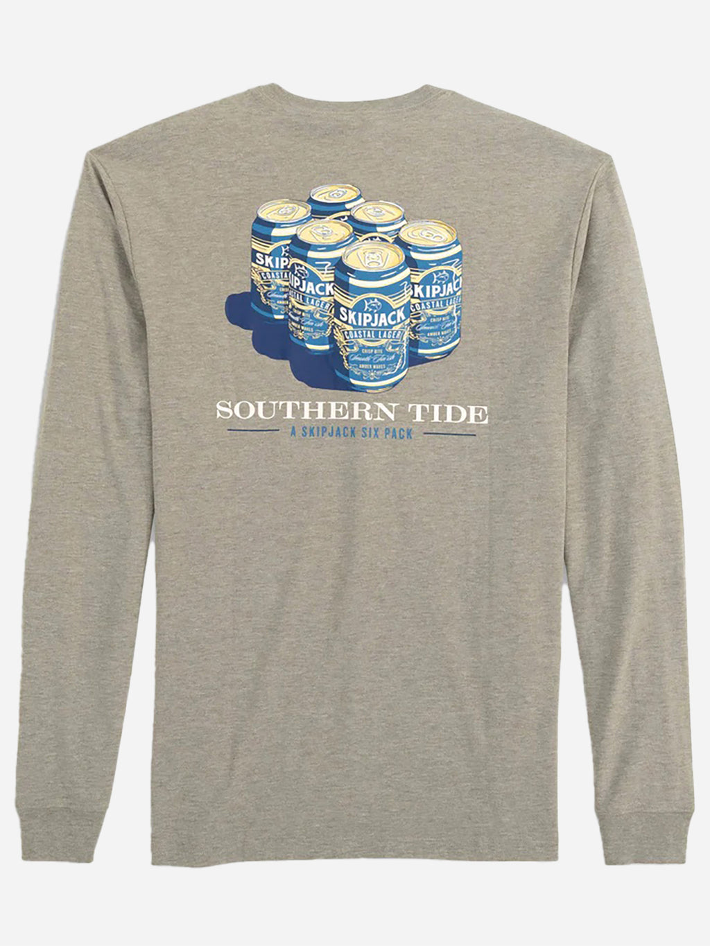 Southern Tide Men's Heather Skipjack Six Pack Long Sleeve T-Shirt - Saint Bernard