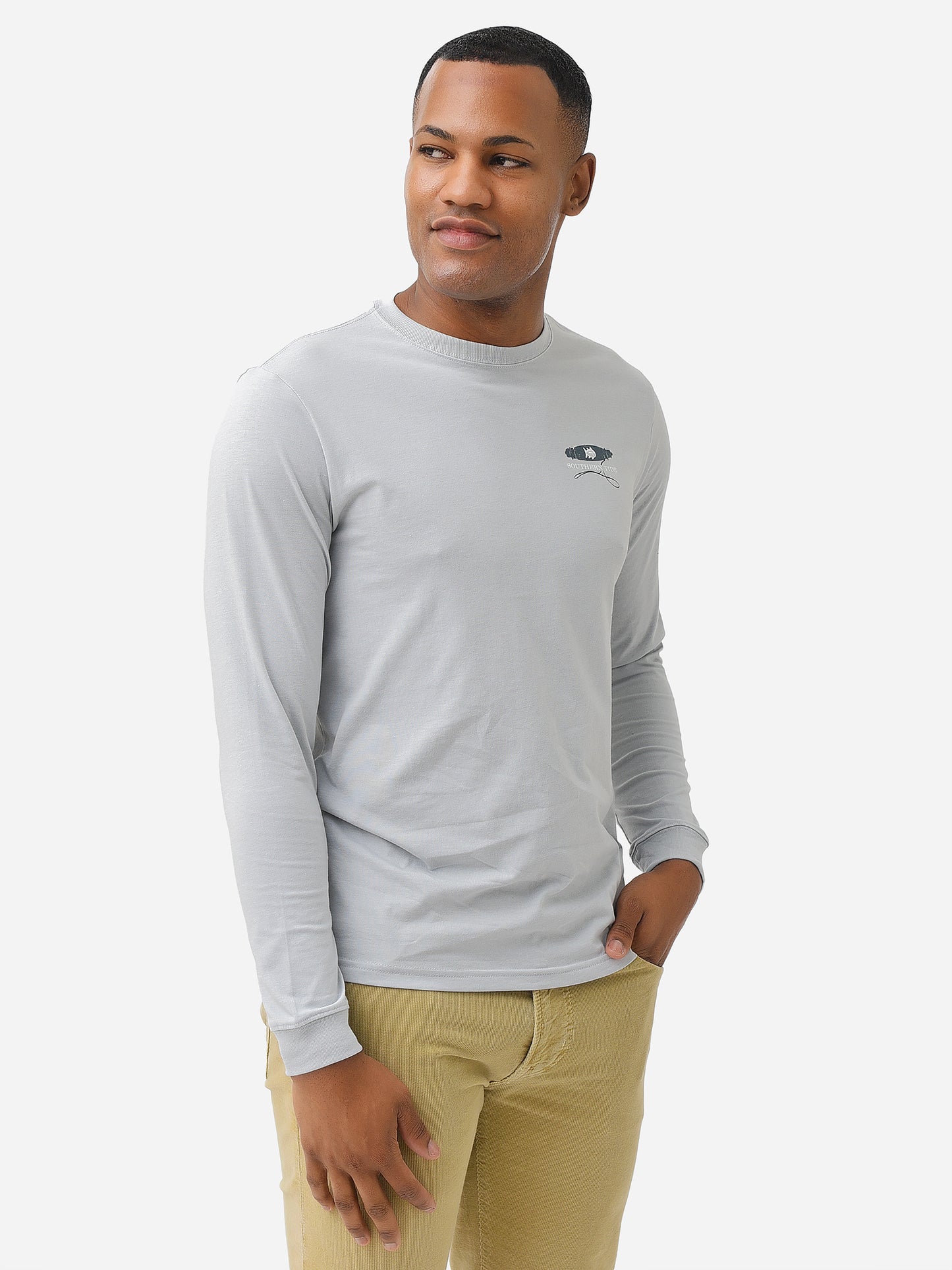 Southern Tide Men's Fowl Call Series Long Sleeve Quail T-Shirt - Saint Bernard