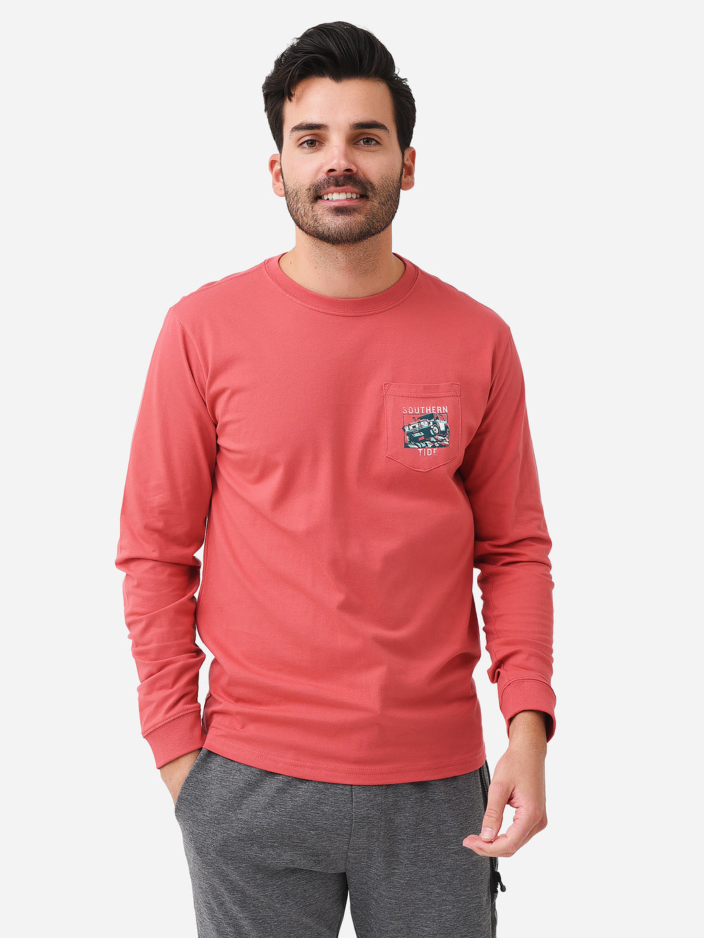 Southern Tide Men's Off Shore To Off Road Long Sleeve T-Shirt - Saint Bernard