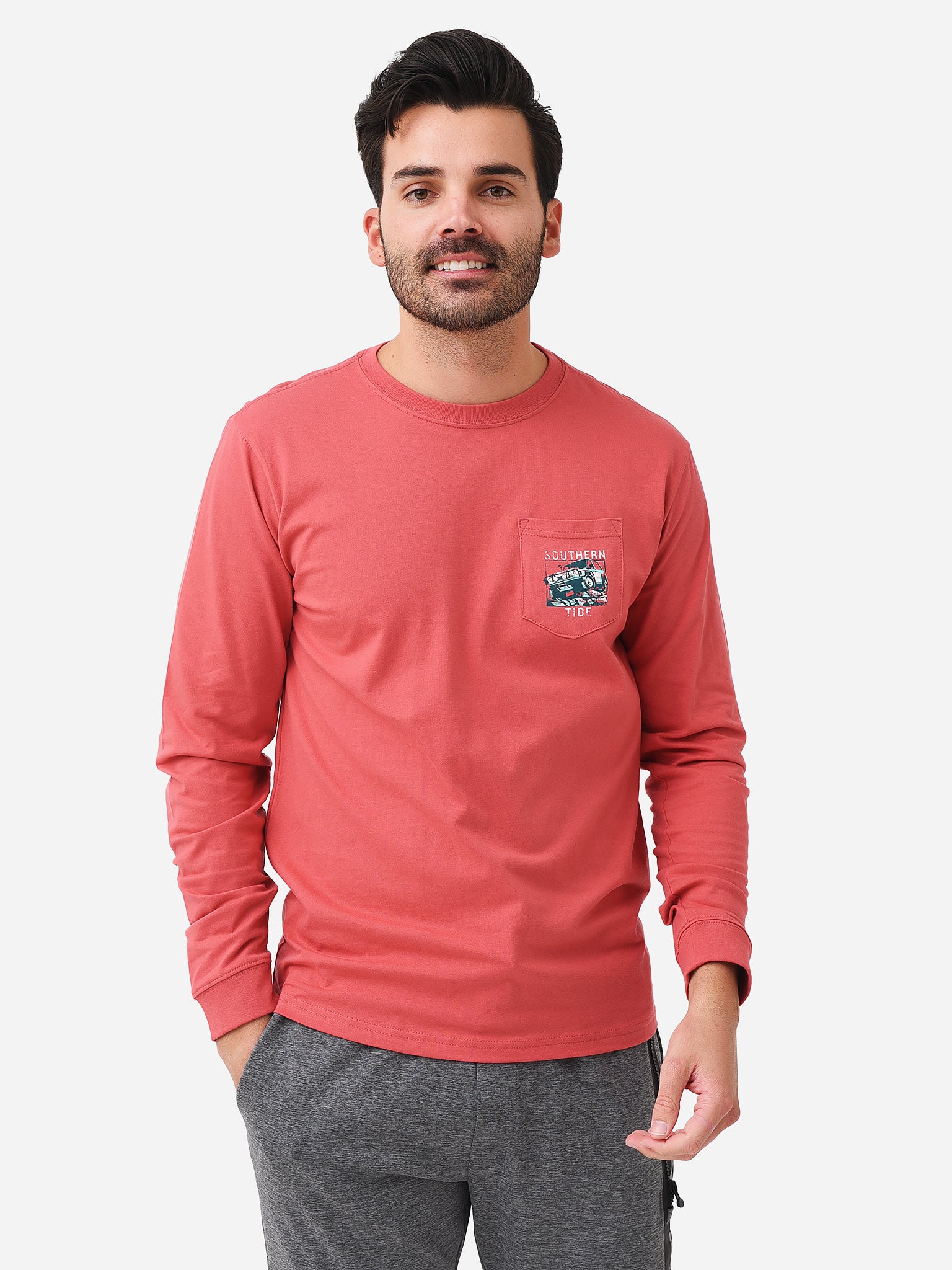 Southern Tide Men's Off Shore To Off Road Long Sleeve T-Shirt - Saint Bernard