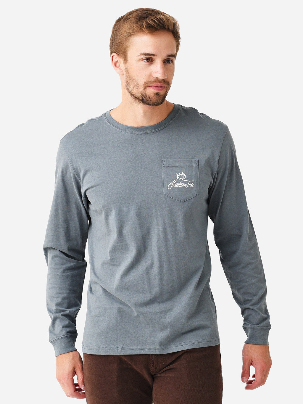 Southern Tide Men's Reelin' Redfish Long Sleeve T-Shirt - Saint Bernard