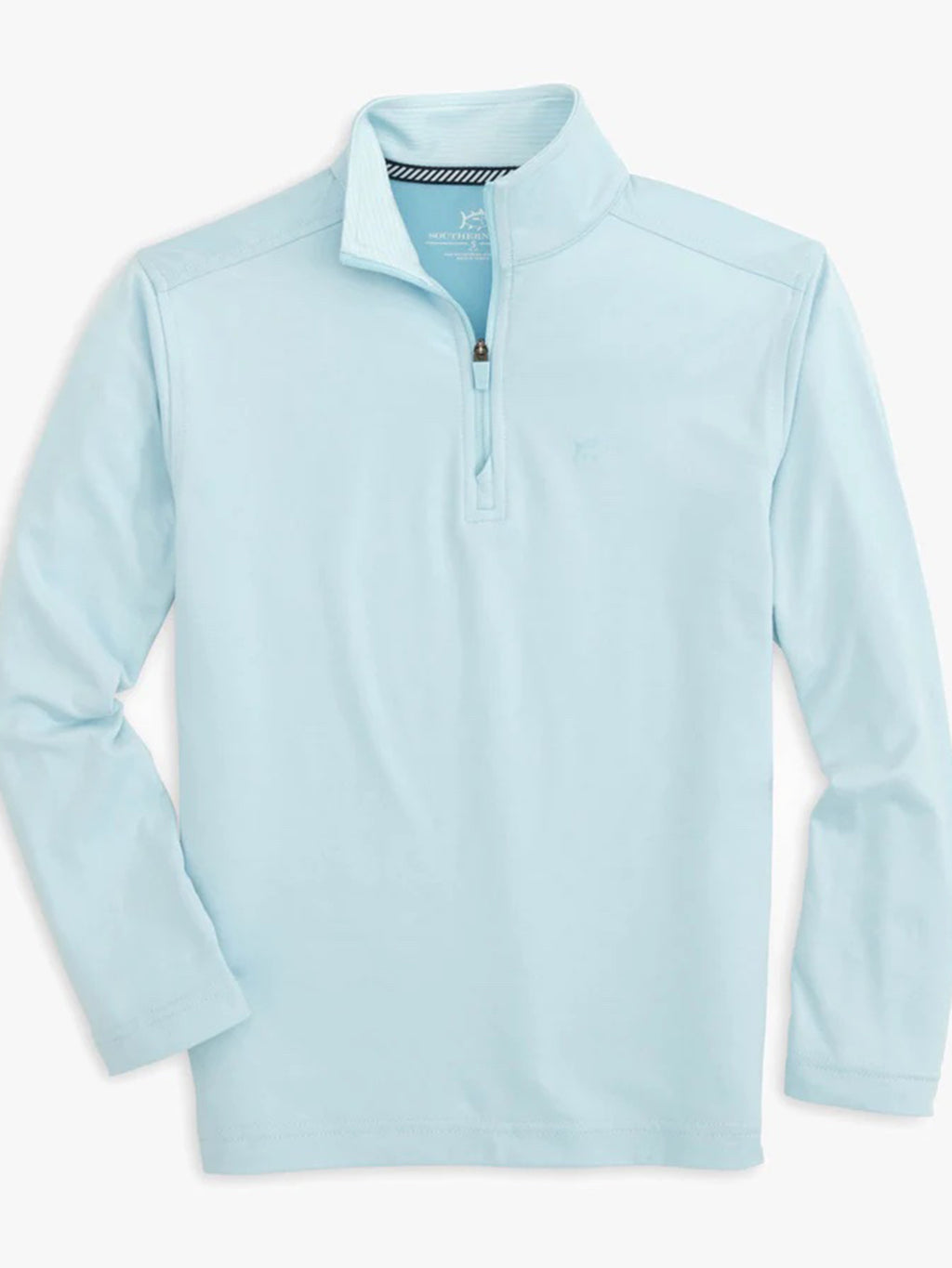 Southern Tide Boys' Backbarrier Heather Performance Quarter-Zip - Saint Bernard