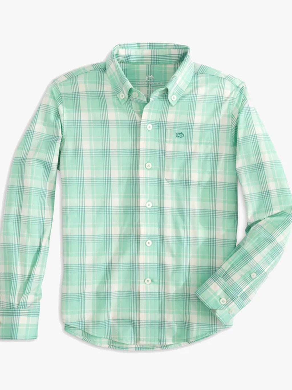 Southern Tide Boys' Carson Plaid Intercoastal Button-Down Shirt - Saint Bernard
