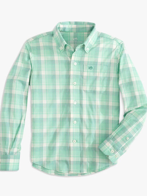 Southern Tide Boys' Carson Plaid Intercoastal Button-Down Shirt
