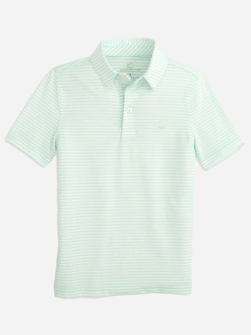 Southern Tide Boys' Driver Tremlett Striped Performance Polo