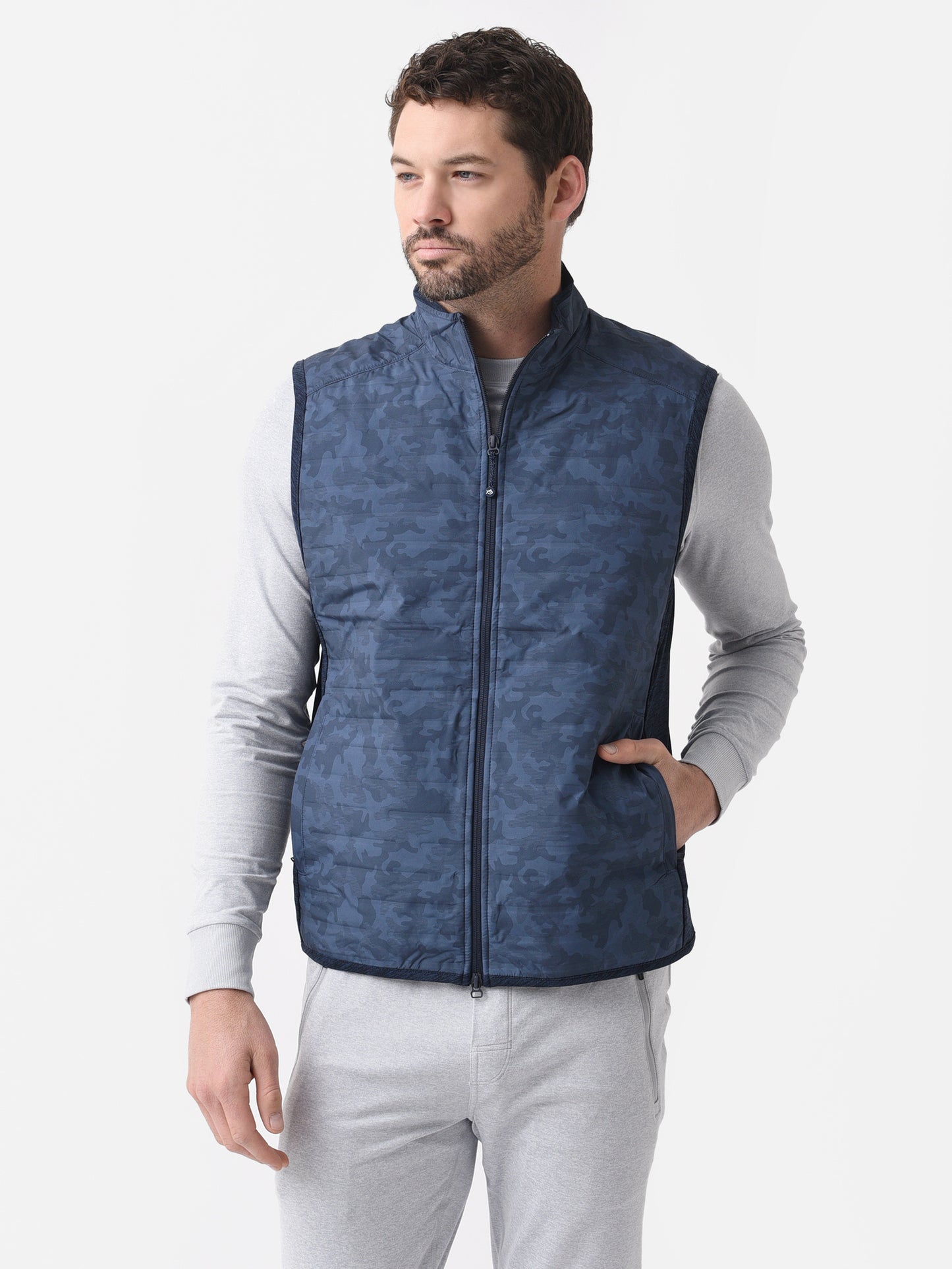 Southern Tide Men's Abercorn Camo Performance Vest - Saint Bernard