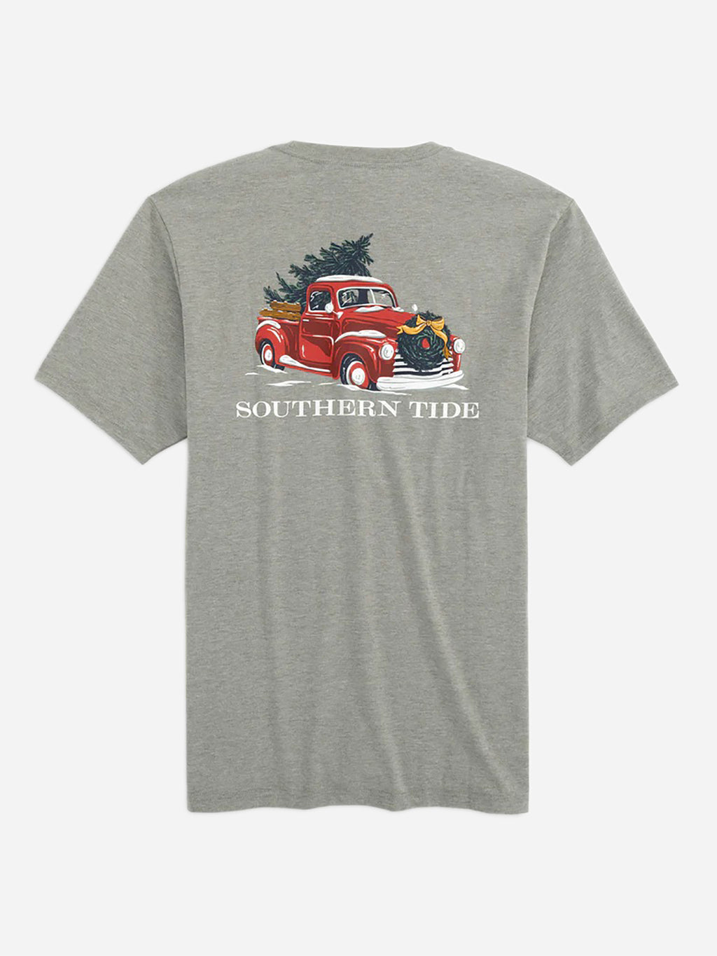 Southern Tide Men's Heather Snowy Truck T-Shirt - Saint Bernard
