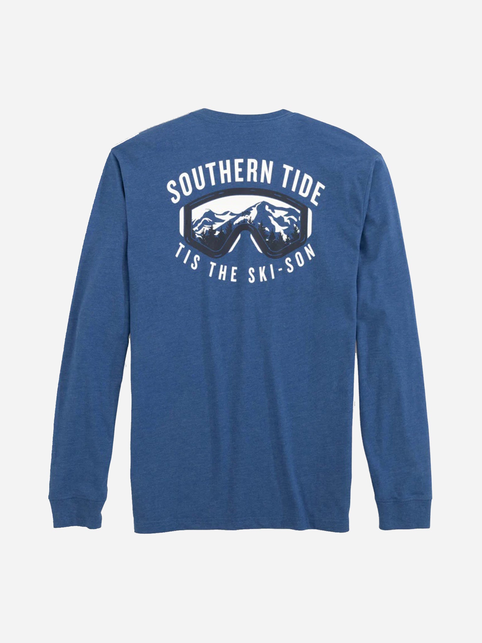 Southern Tide Men's Heather Tis The Ski-Son Long Sleeve T-Shirt - Saint Bernard