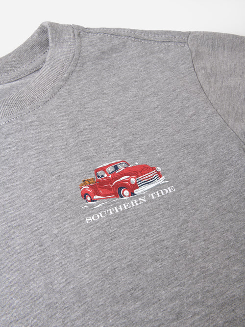 Southern Tide Boys' Heather Snowy Truck T-Shirt