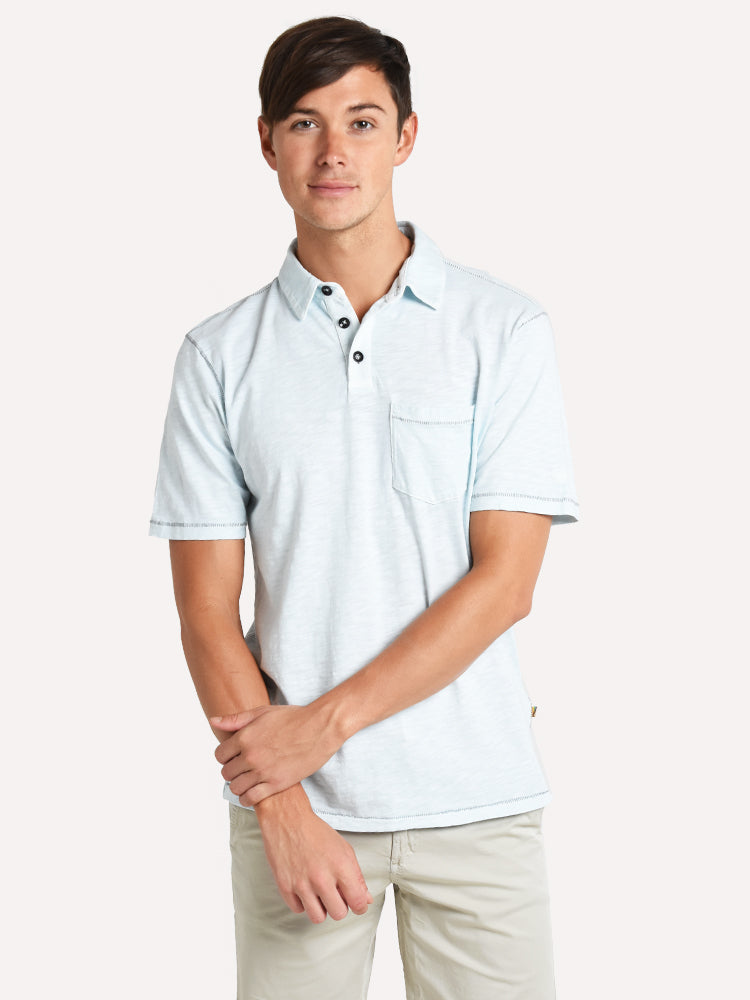 True Grit Slub Short Sleeve Polo - Saint Bernard