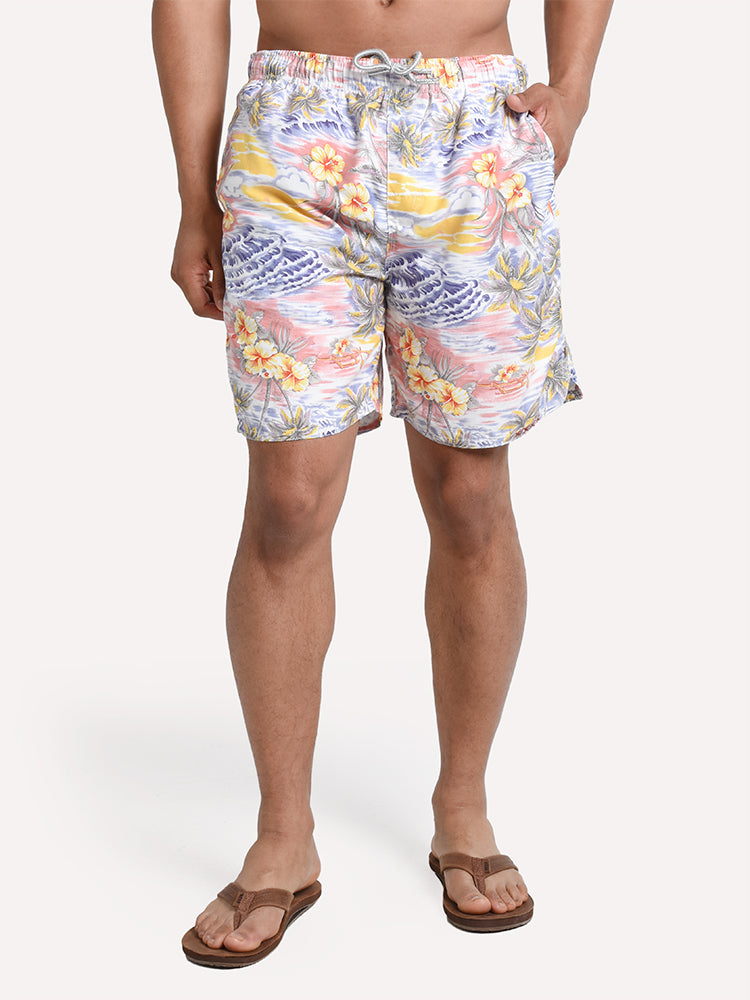 True Grit Men's Waterman Drawstring Board Short Mahalo - Saint Bernard