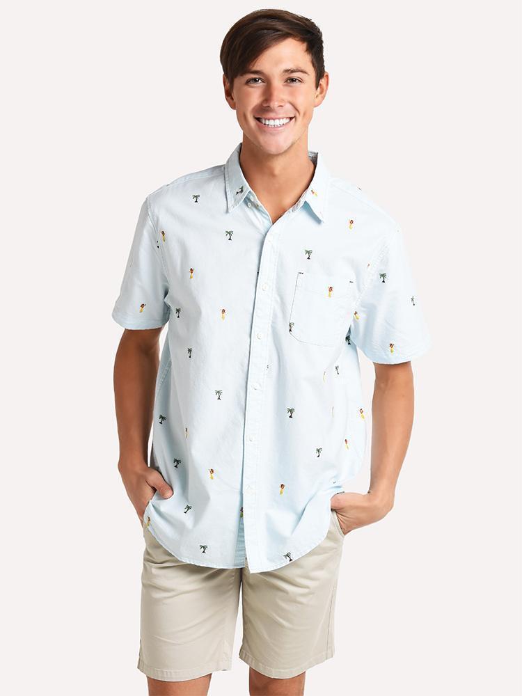 True Grit Men's Island Time Button Down Shirt - Saint Bernard