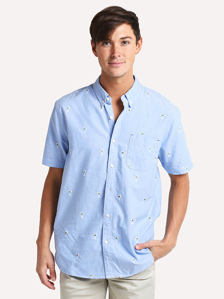 True Grit Men's Martini Button Down Shirt - Saint Bernard