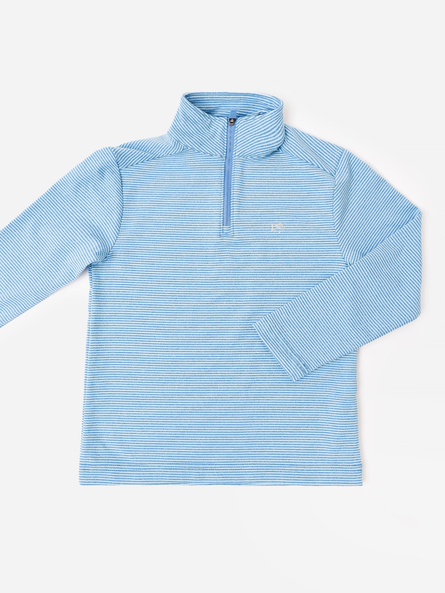 Southern Tide Boys' Heather Cruiser Micro Stripe Quarter-Zip - Saint Bernard