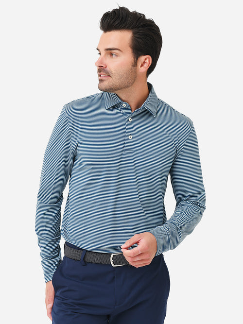 Southern Tide Men's Ryder Montefuma Heather Performance Long Sleeve Polo