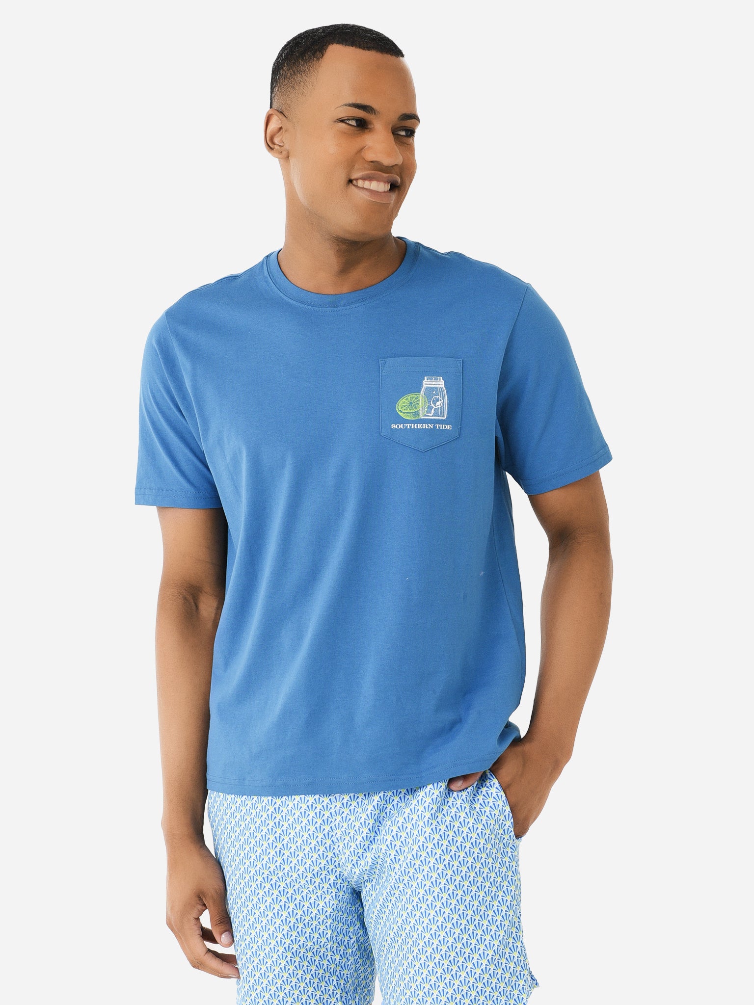 Southern Tide Men's Tap Schematic T-Shirt - Saint Bernard