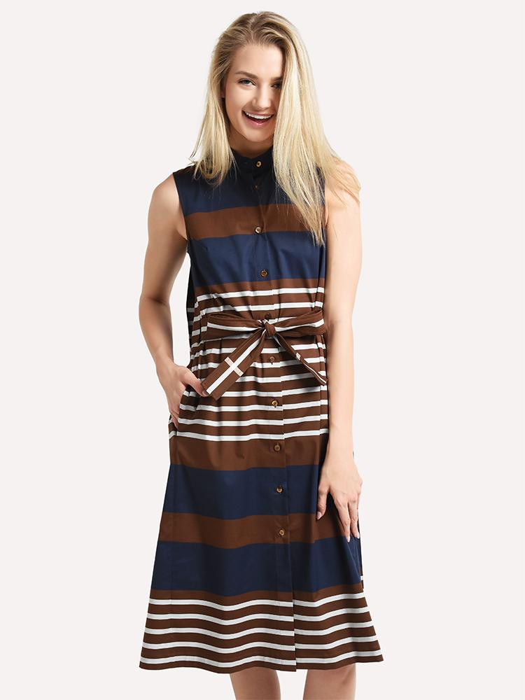 Eleventy Dress With Belt - Saint Bernard