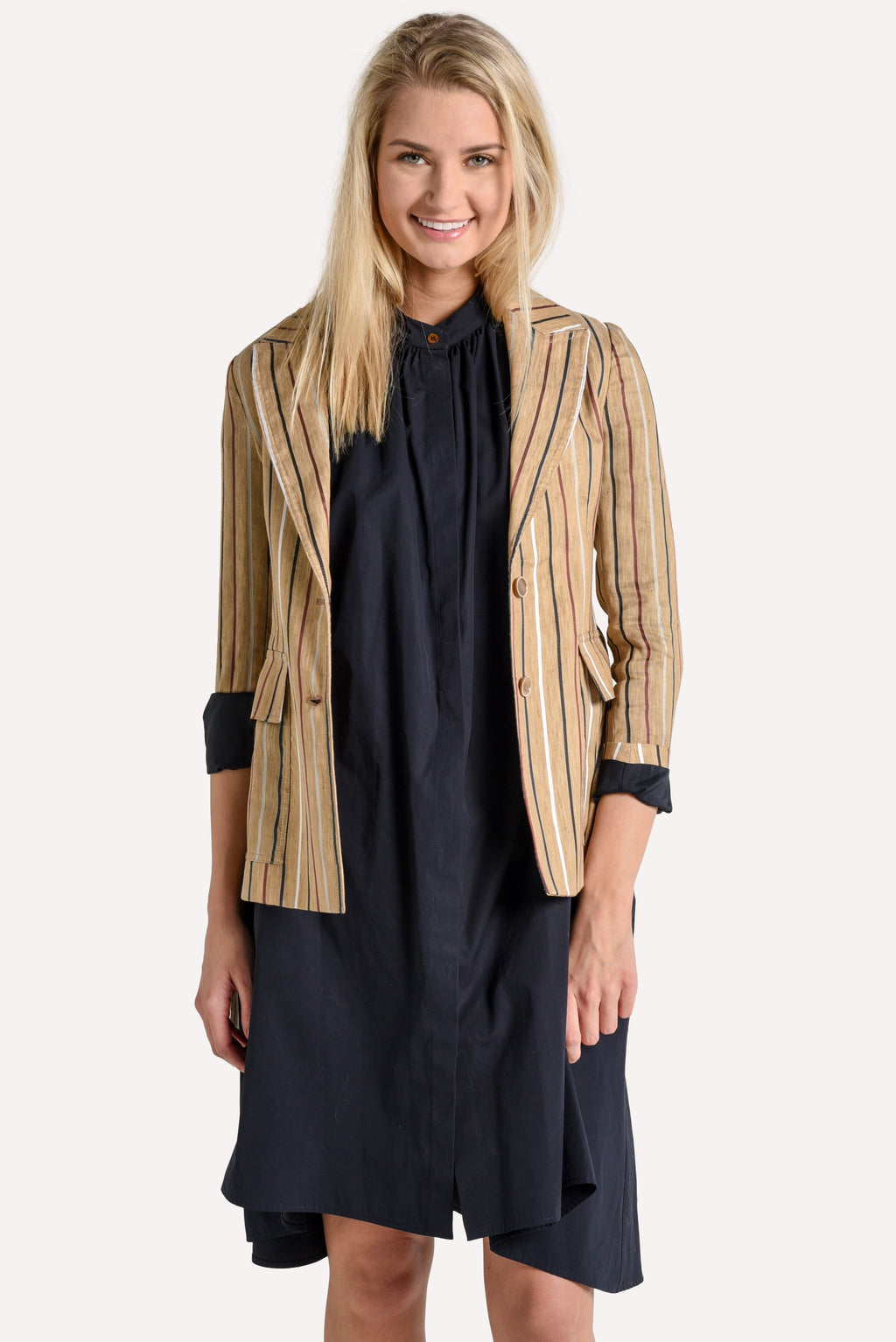 Eleventy Single Breasted Jacket with Belt - Saint Bernard