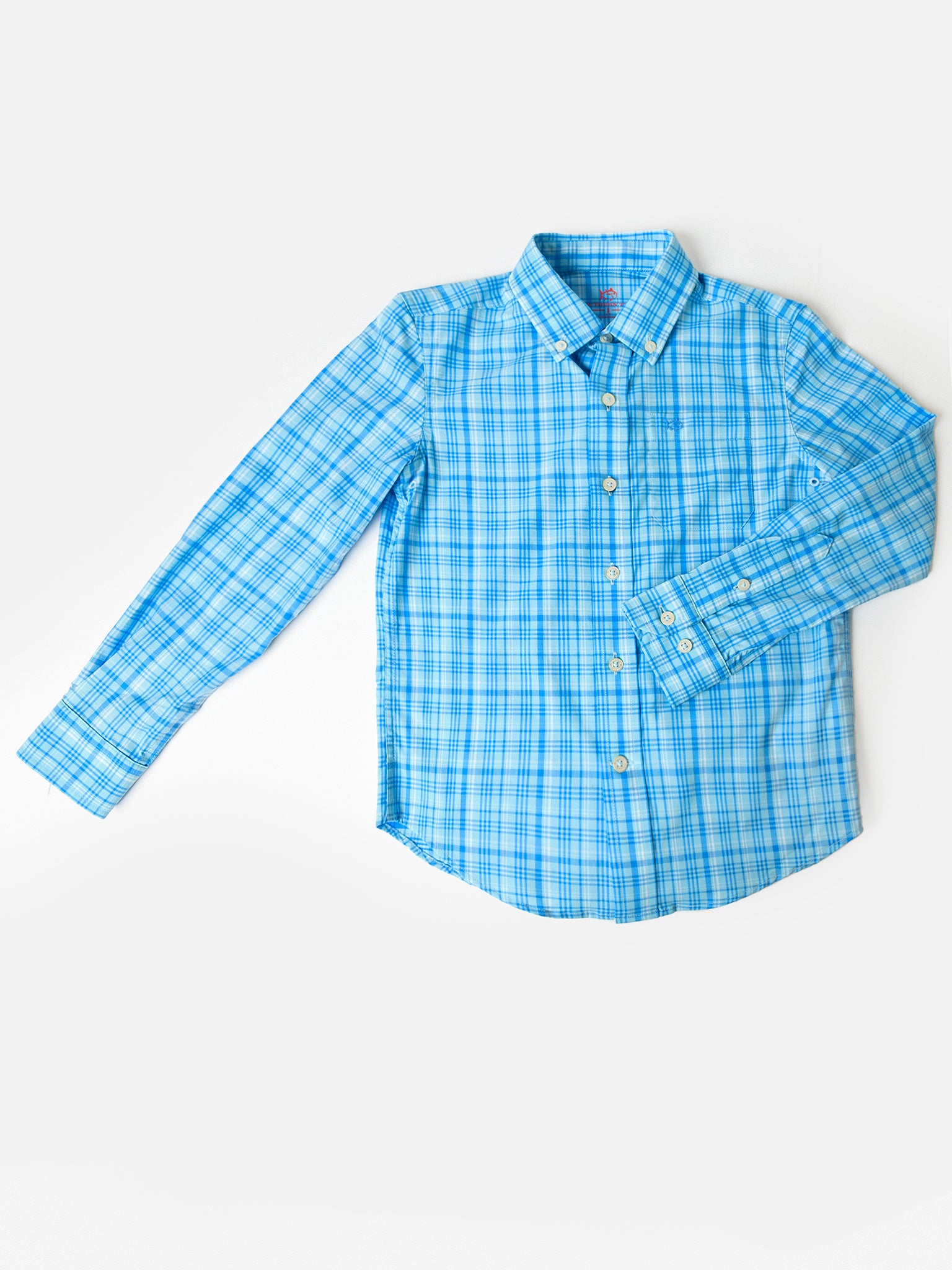 Southern Tide Boys' Keowee Plaid Intercoastal Sport Shirt - Saint Bernard