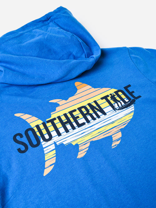 Southern Tide Boys' Tri Sailboat Long Sleeve Hoodie T-Shirt