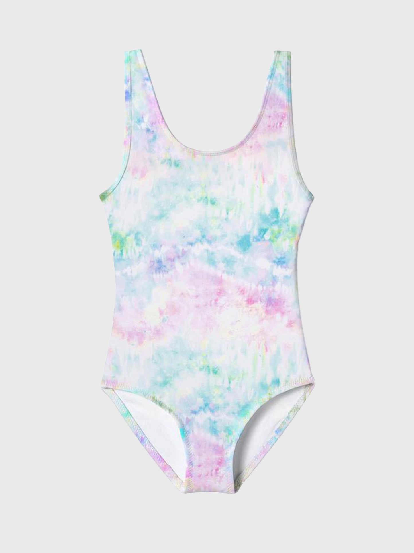 Stella Cove Girls' Bubble Gum Tie Dye Swimsuit - Saint Bernard