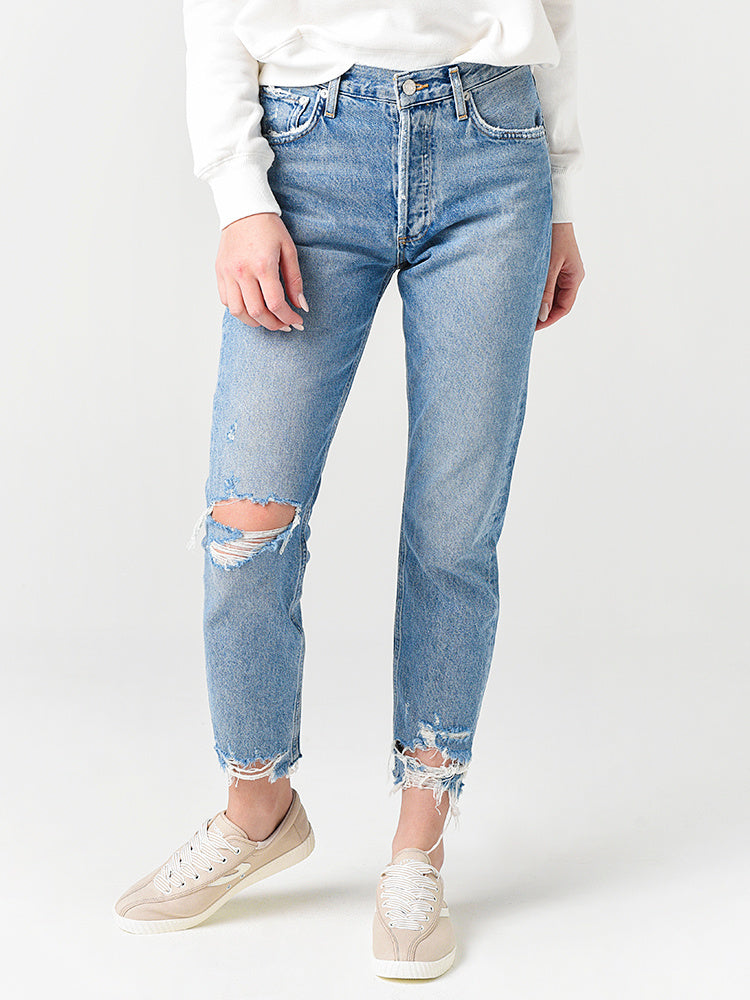Agolde Women's Jamie Hi-Rise Classic Fit Jean - Saint Bernard