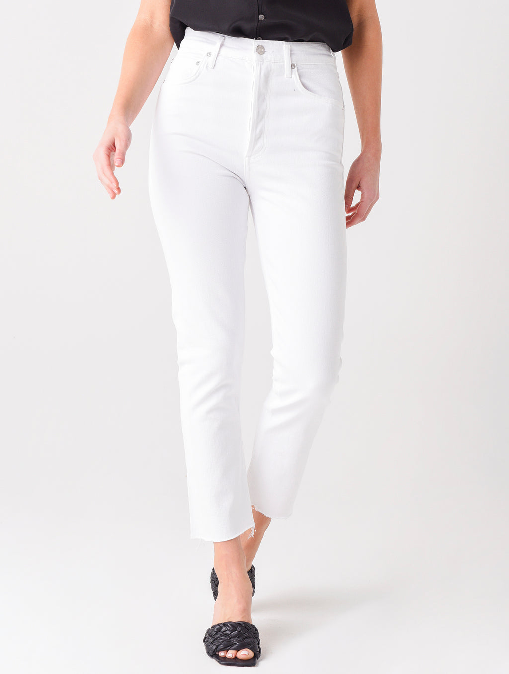 Agolde Women's Riley Crop Jean - Saint Bernard