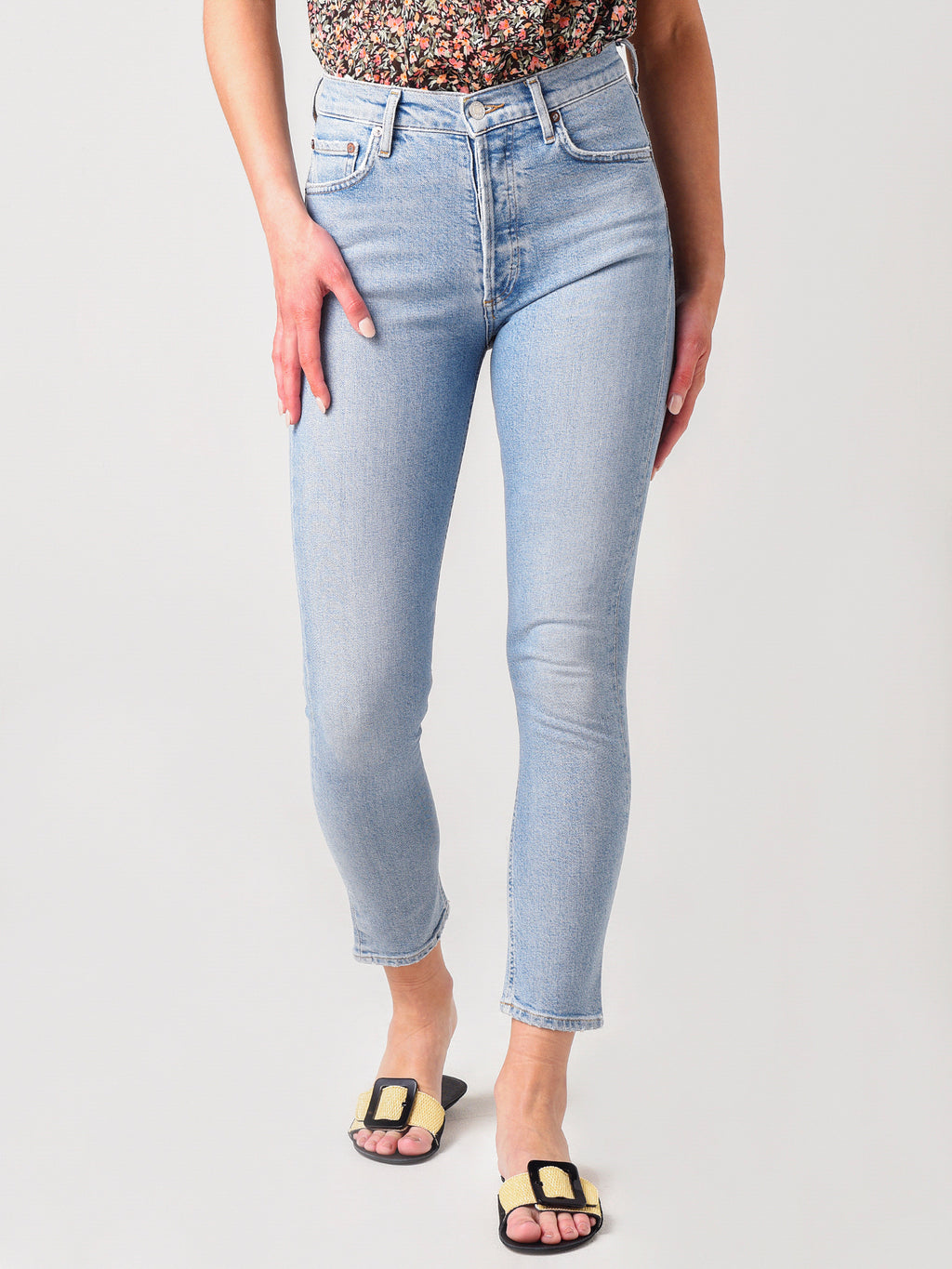 Agolde Women's Nico High-Rise Slim Fit Jean - Saint Bernard