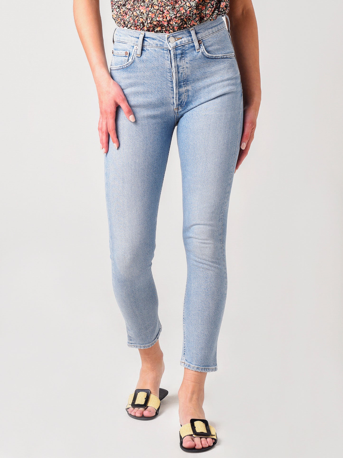 Agolde Women's Nico High-Rise Slim Fit Jean - Saint Bernard