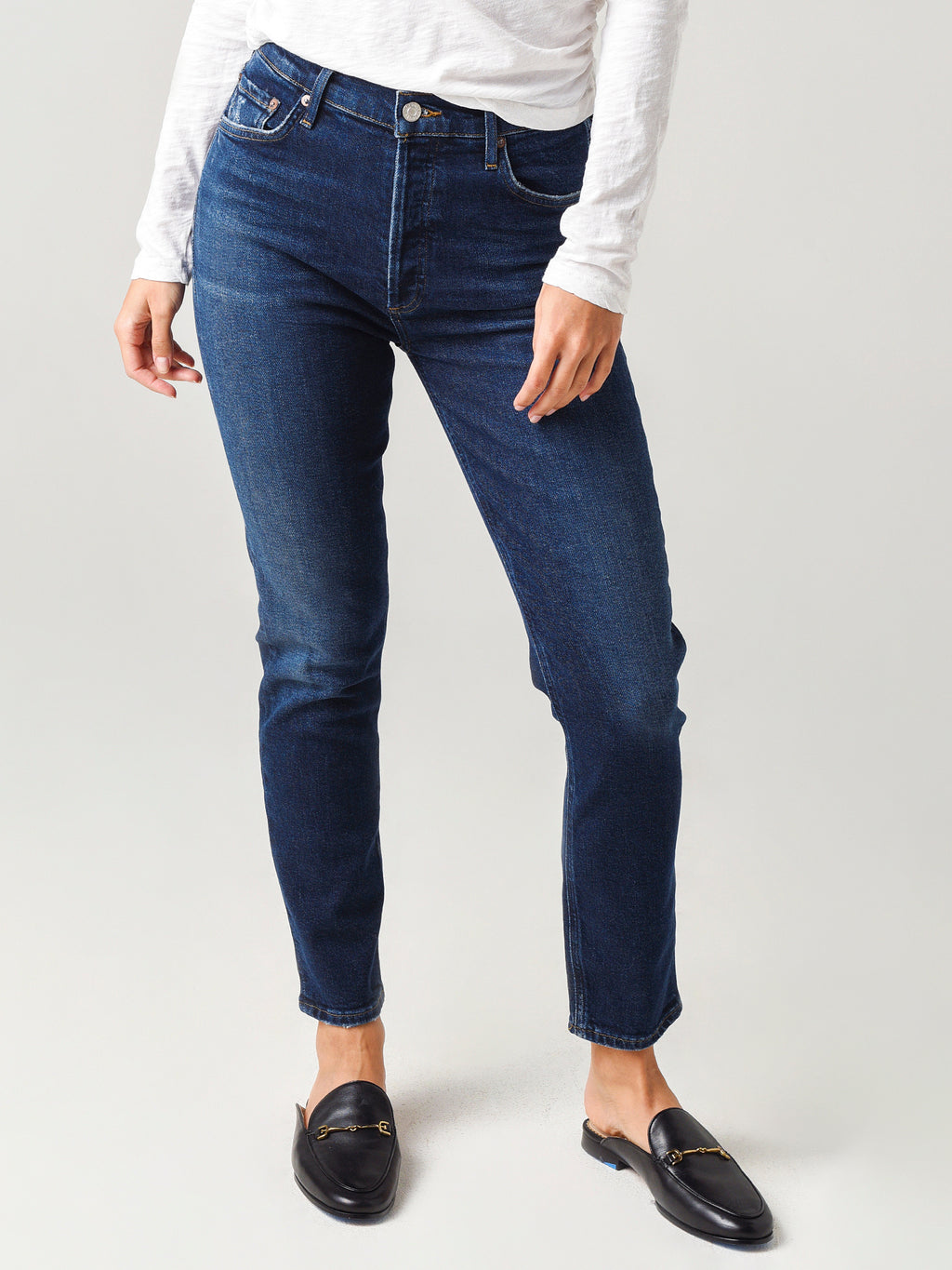 Agolde Women's Nico High-Rise Slim Fit Jean - Saint Bernard