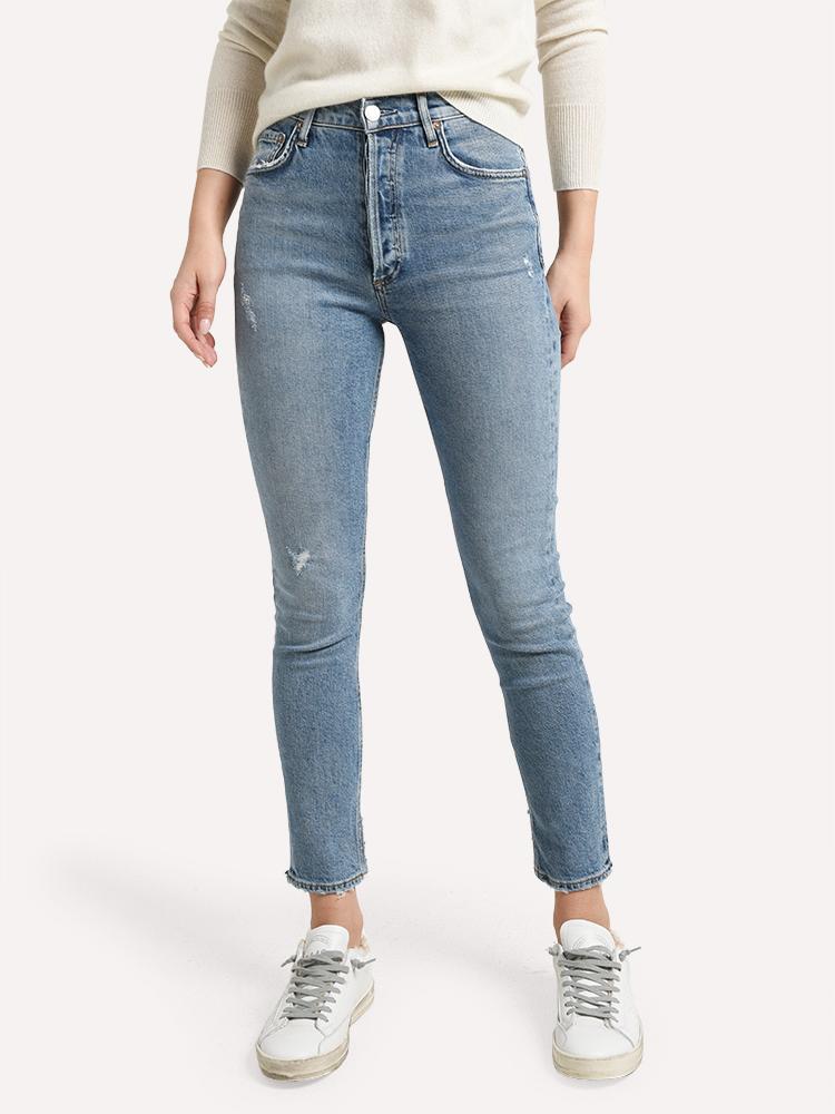 Agolde Women’s Nico Hi-Rise Slim Jean - Saint Bernard