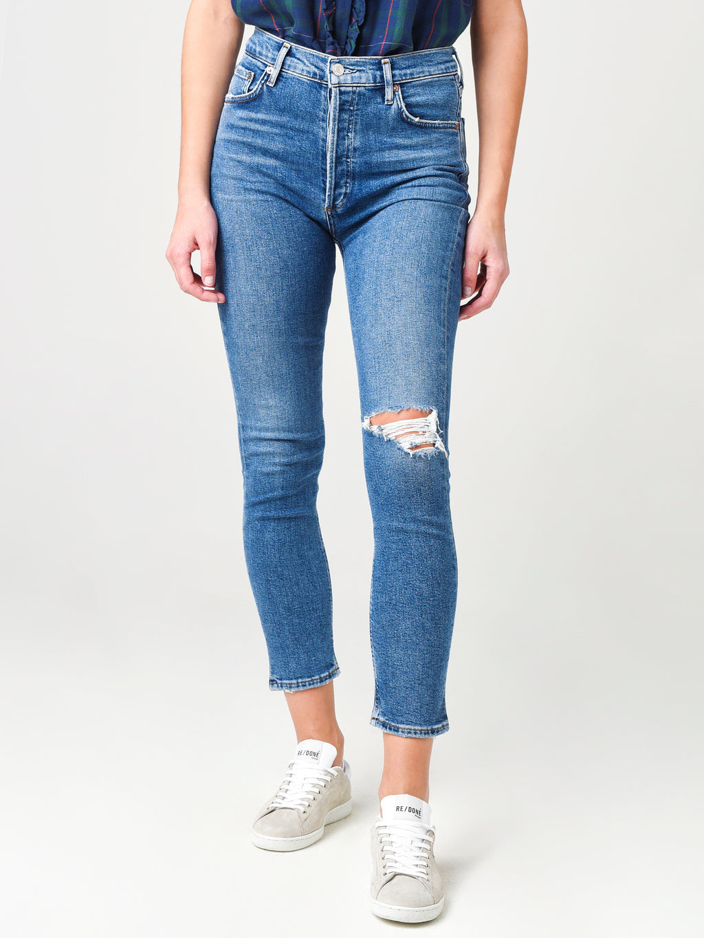 Agolde Women's Nico High-Rise Slim Fit Jean - Saint Bernard