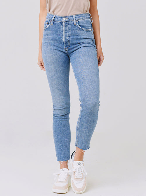 Agolde Women's Nico High Rise Slim Fit Jean