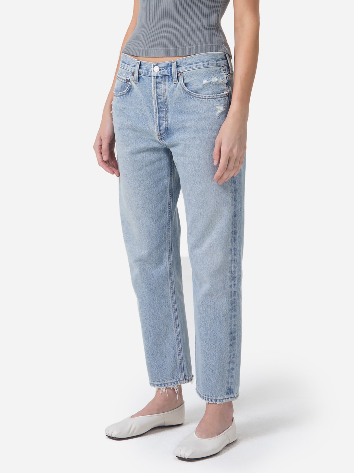 Agolde Women's Parker Straight Jean - Saint Bernard
