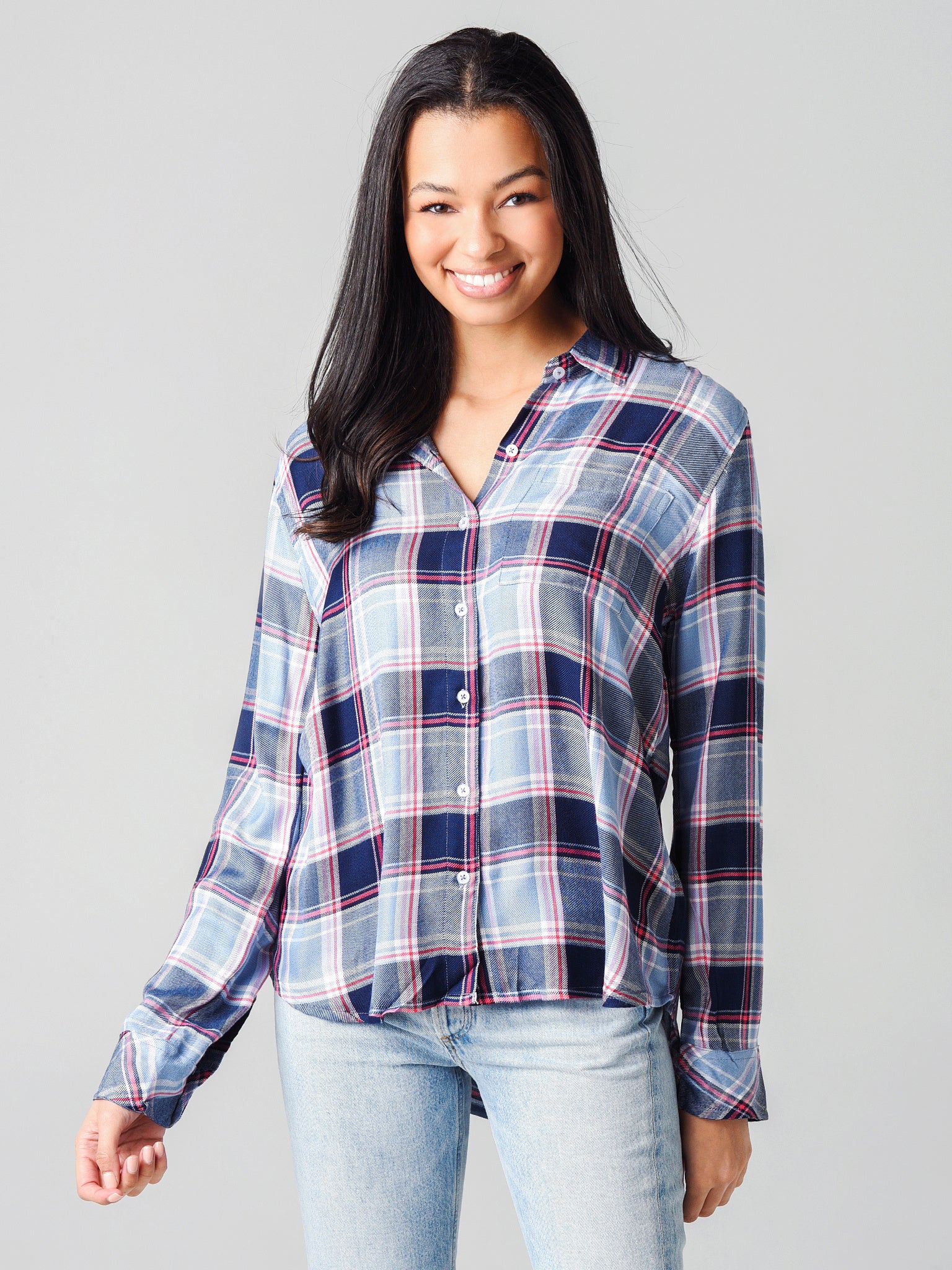 Dylan Women's Long Sleeve One Pocket Shirt - Saint Bernard