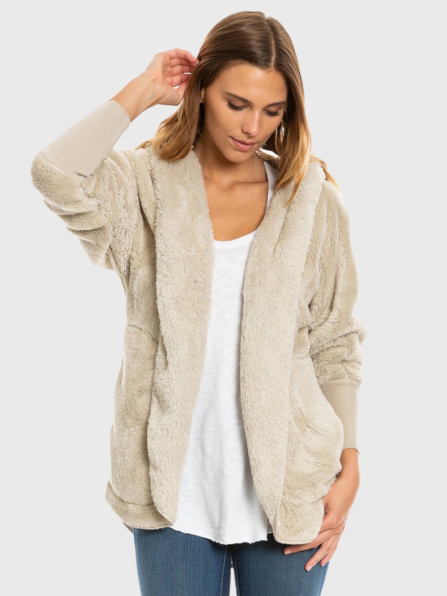 Dylan Women's Over-Sized Cozy Jacket - Saint Bernard